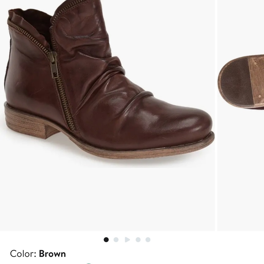 Miz Mooz Luna Rich Brown Ankle Booties
